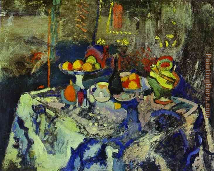 Still Life with Vase Bottle and Fruit painting - Henri Matisse Still Life with Vase Bottle and Fruit art painting